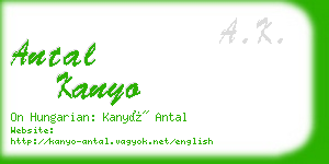 antal kanyo business card